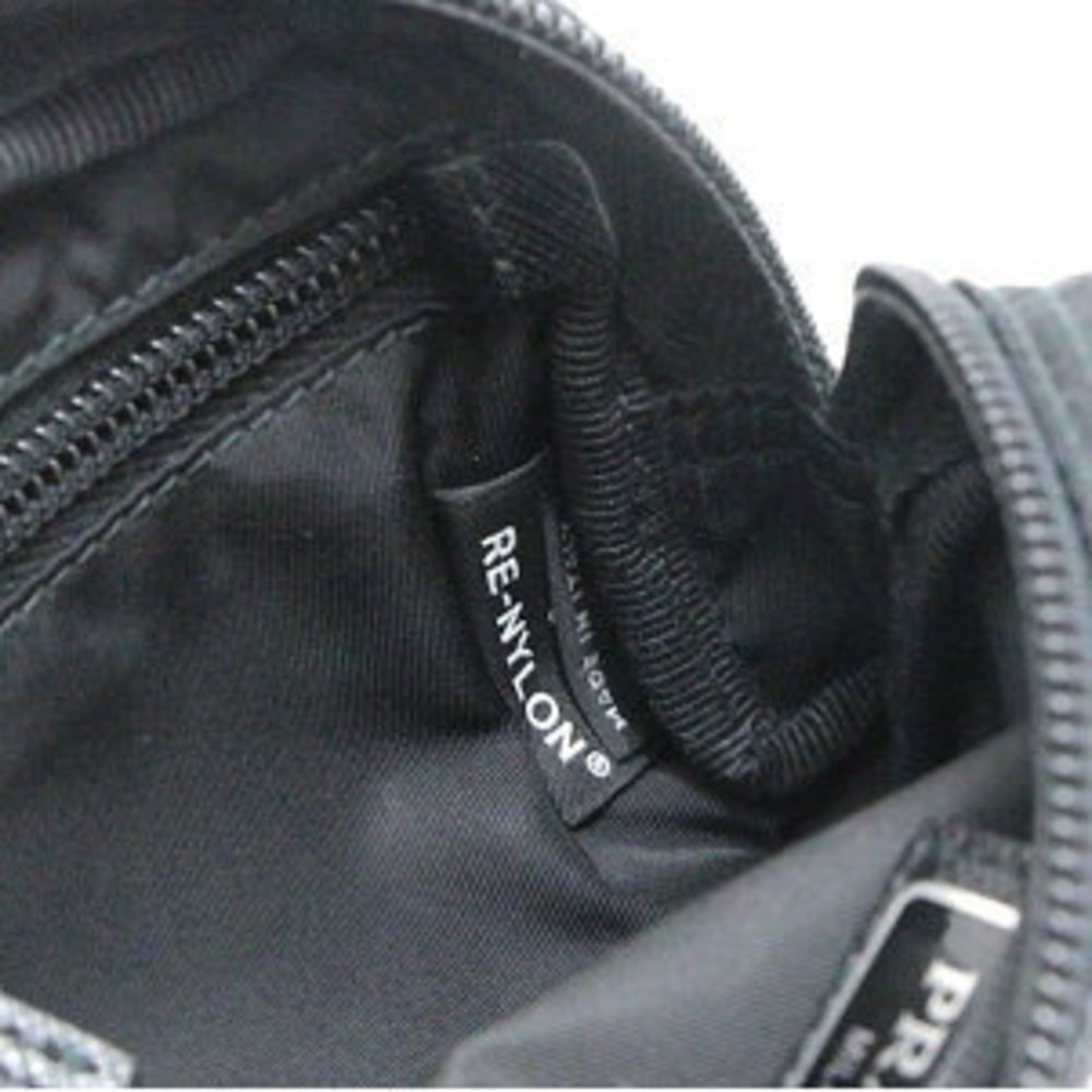 Prada Re Nylon Triangle Logo Mini Pouch Black Nyl… - image 4